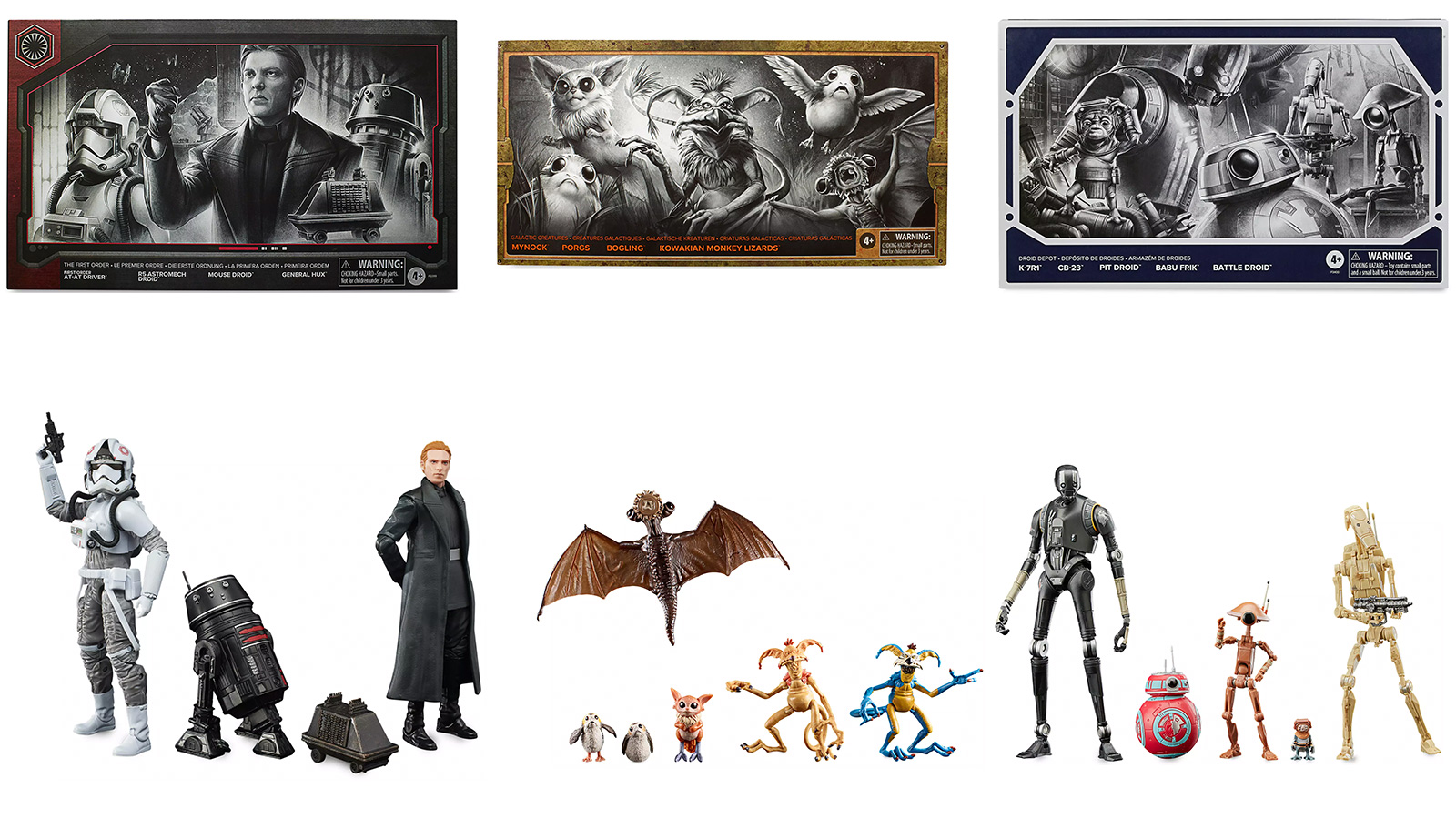 Preorder Now - Disney’s Exclusive Galaxy's Edge TBS 6-Inch Galactic Creatures , Droid Depot, And First Order Sets