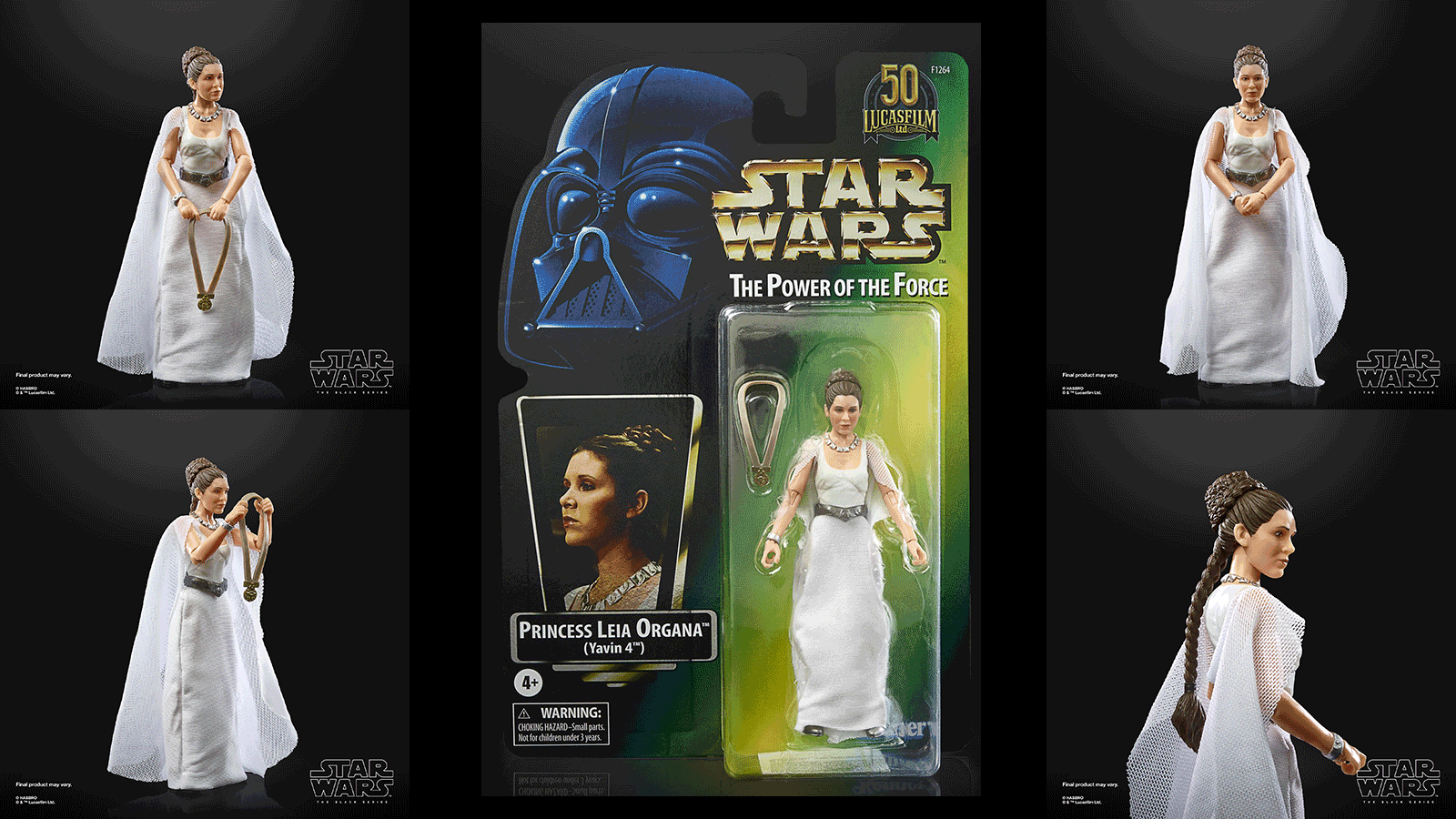 Exclusive The Black Series 6-Inch The Power Of The Force Carded Princess Leia Organa (Yavin 4)