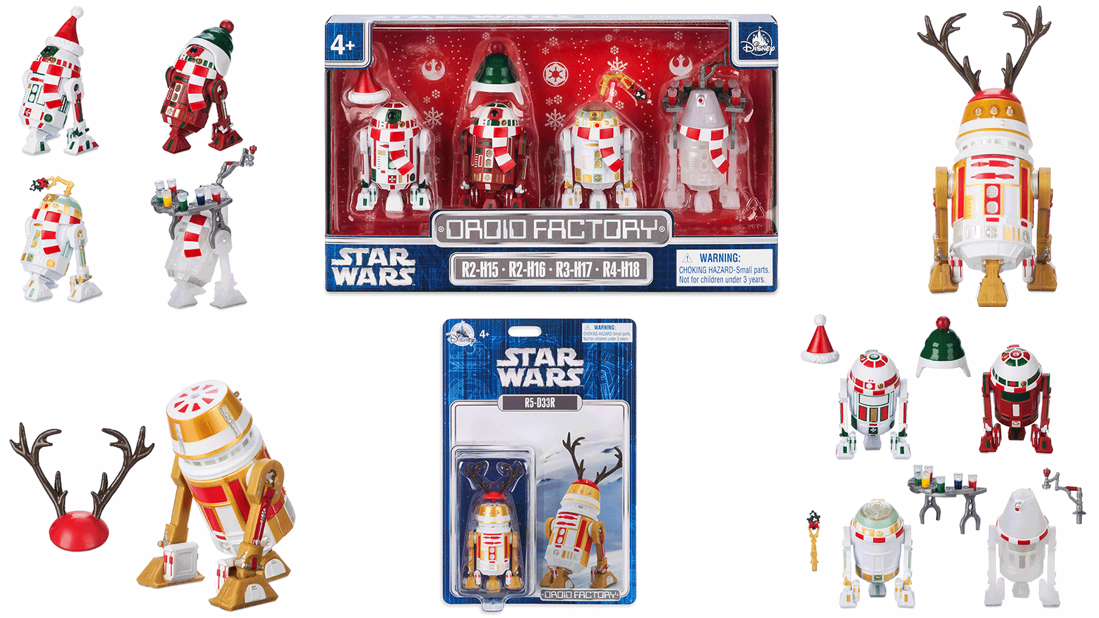 Newly Revealed Disney Exclusive Droid Factory Holiday Figure Set And Single Carded Holiday Droid