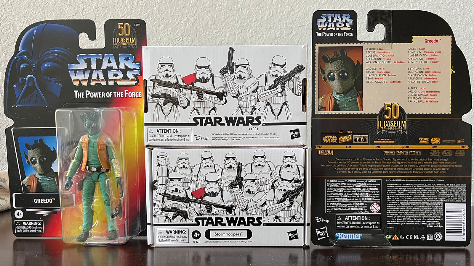 Mail Call 12/19 - Exclusive TBS 6-Inch The Power Of The Force Carded Greedo And TVC 3.75- Inch Stormtrooper 4 Pack