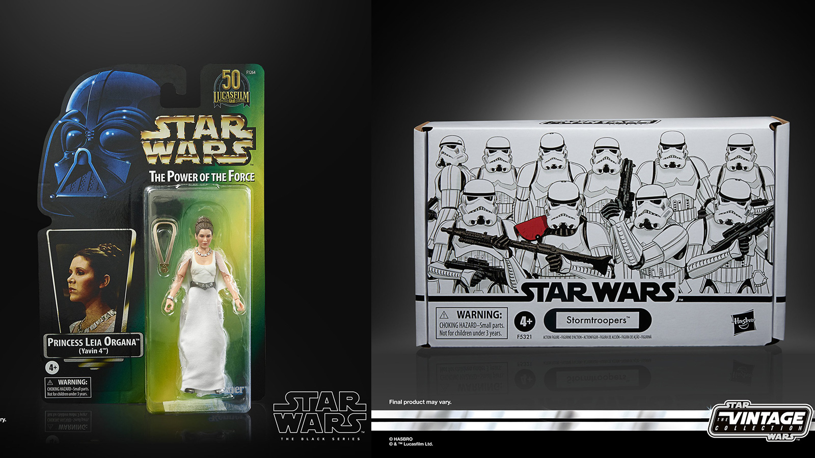 Shipping Soon From Hasbro Pulse - Exclusive TBS 6-Inch The Power Of The Force Princess Leia Organa (Yavin) And TVC 3.75-Inch Stormtrooper 4-Pack