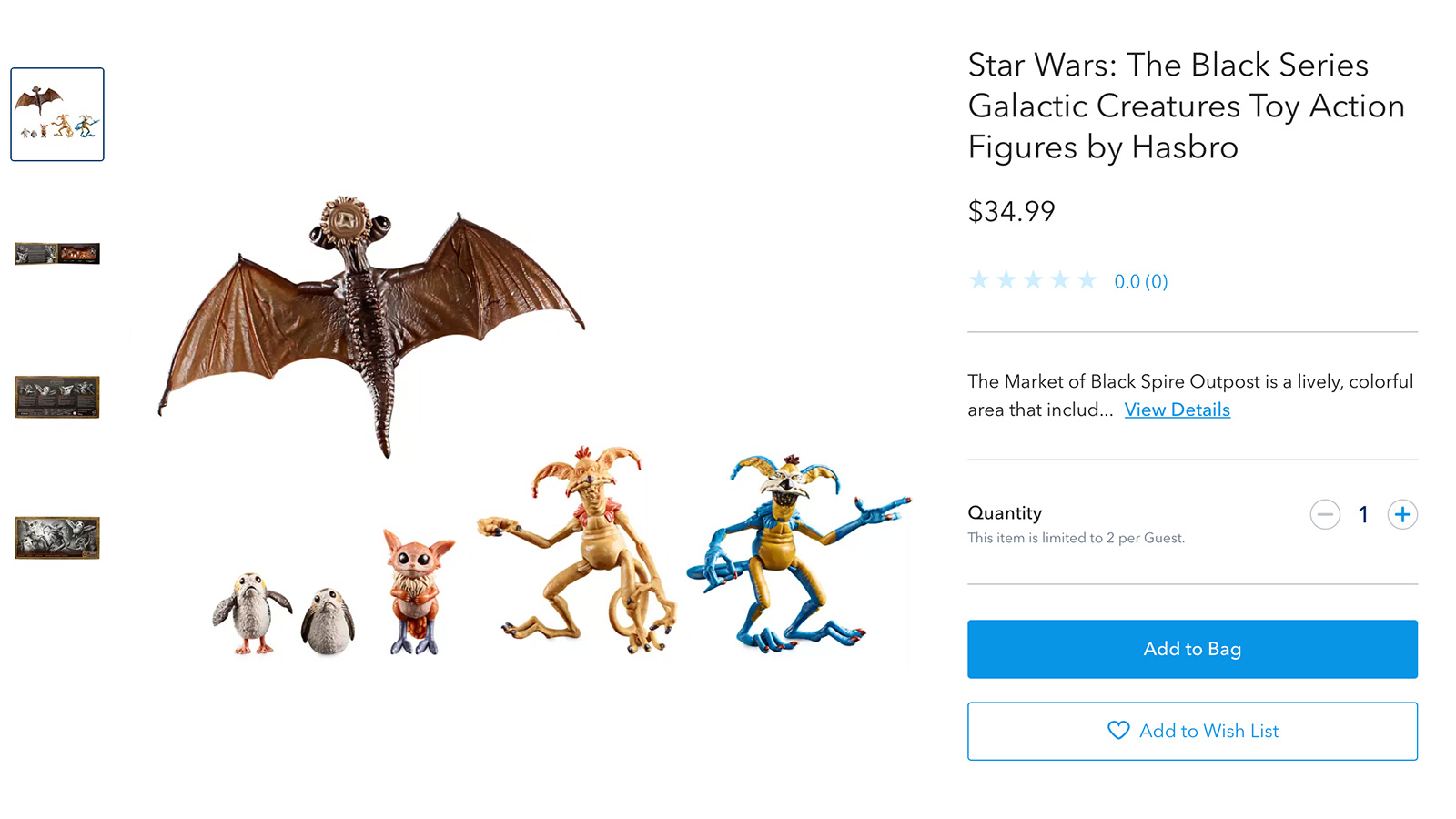 In Stock At ShopDisney.com - Exclusive TBS 6-Inch Galactic Creatures Set