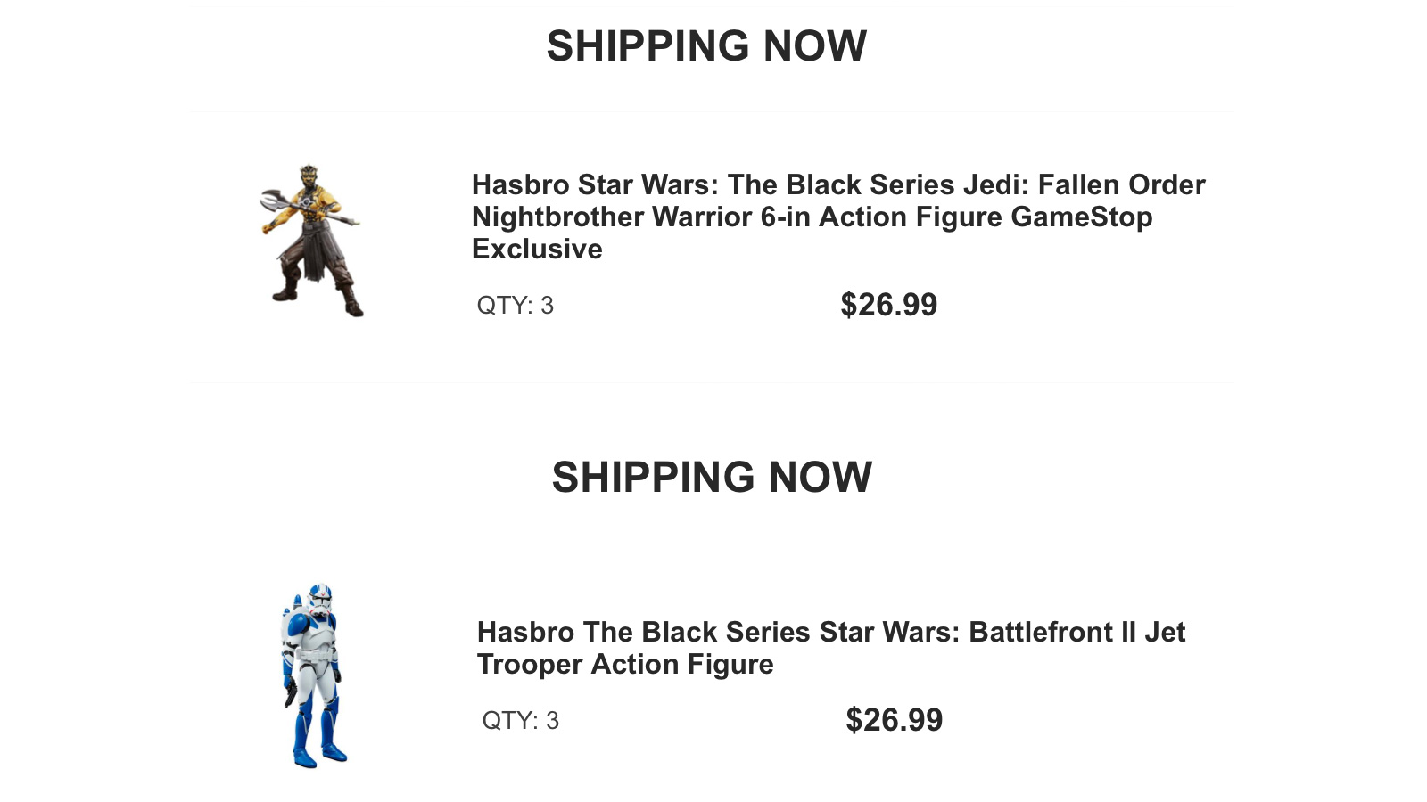 Shipping Now From GameStop.com - Exclusive TBS 6-Inch Gaming Greats Jet Trooper And Nightbrother Warrior Figures - Preorders Still Available