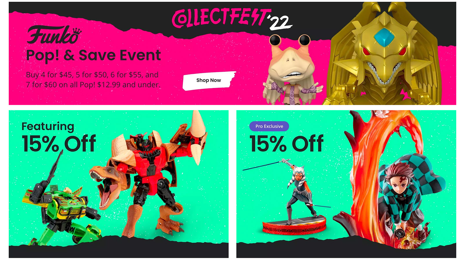 GameStop.Com Collectfest 22 - Daily Reveals All Week, 10% Or 15% Off Select Products And Funko POP! Deals As Well