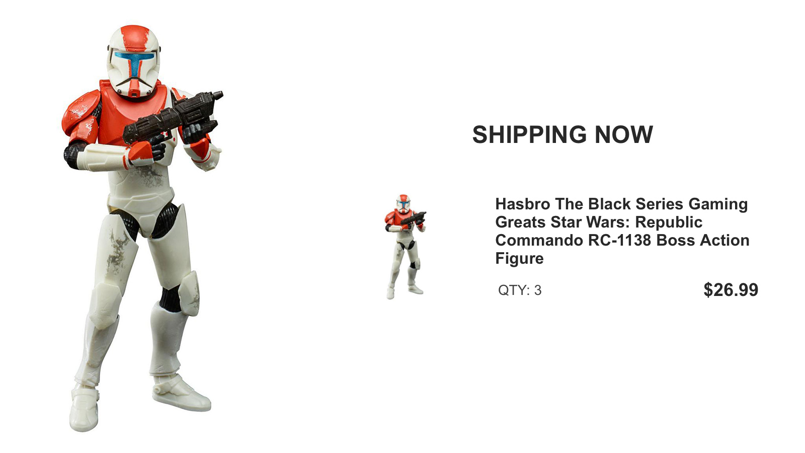 Shipping Now From GameStop.com - Exclusive The Black Series 6-Inch Republic Commando RC-1138 Boss