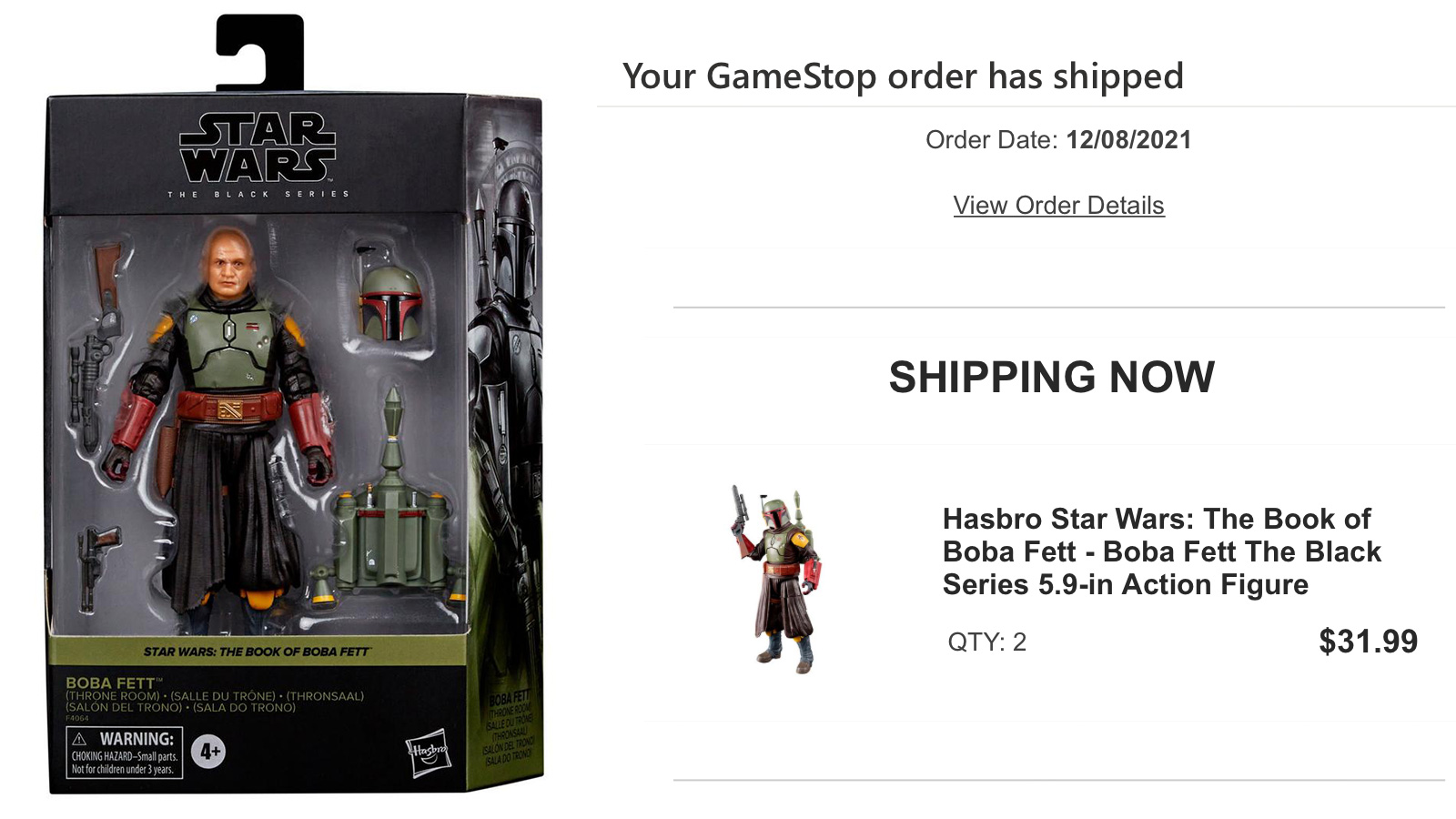 Shipping Now From GameStop.com - TBS 6-Inch Deluxe Boba Fett (Throne Room)