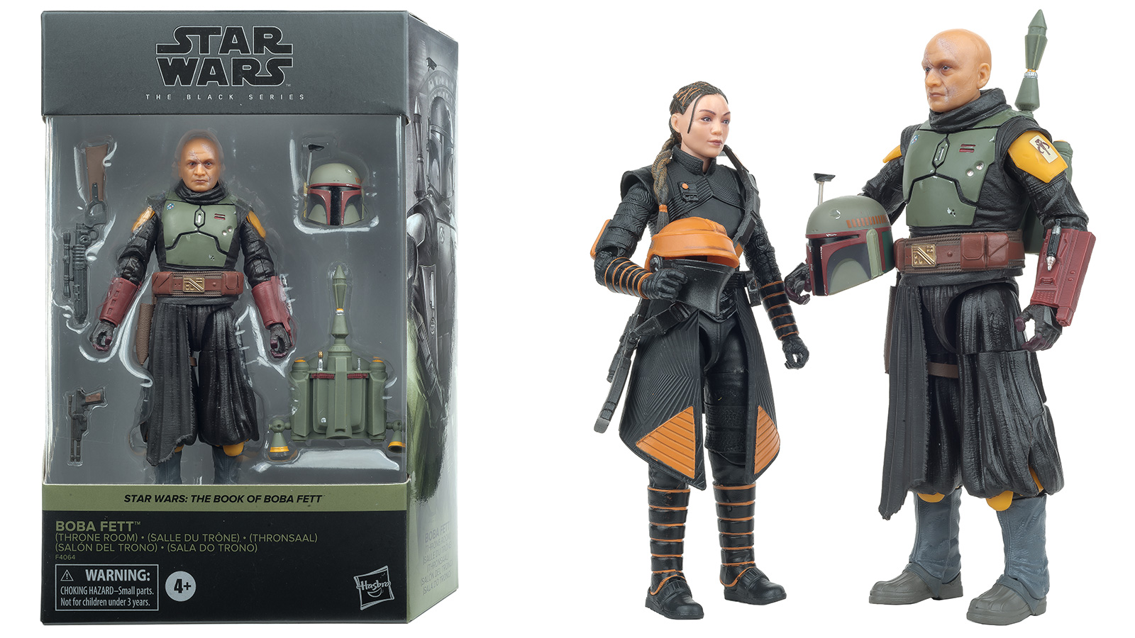 TBS 6-Inch The Book Of Boba Fett 01:Fennec Shand And Deluxe 02: Boba Fett (Throne Room) Side By Side Photo