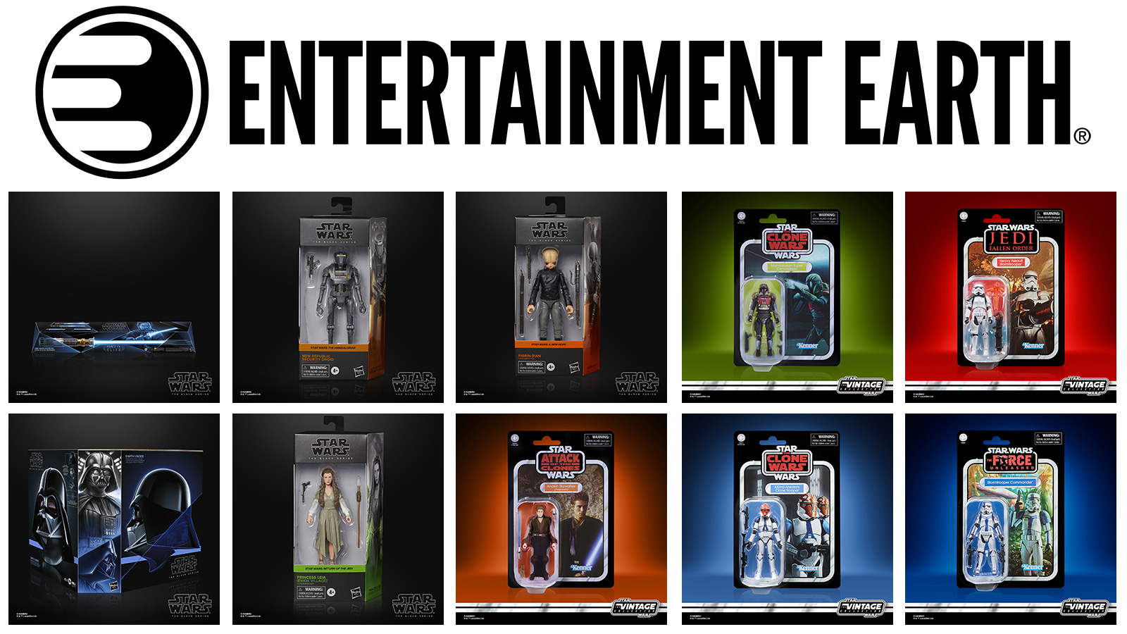 Preorder At Entertainment Earth 5/5/22 At 1pm ET - Newly Revealed The Vintage Collection And The Black Series Products - Free Shipping And Mint Condition Guaranteed