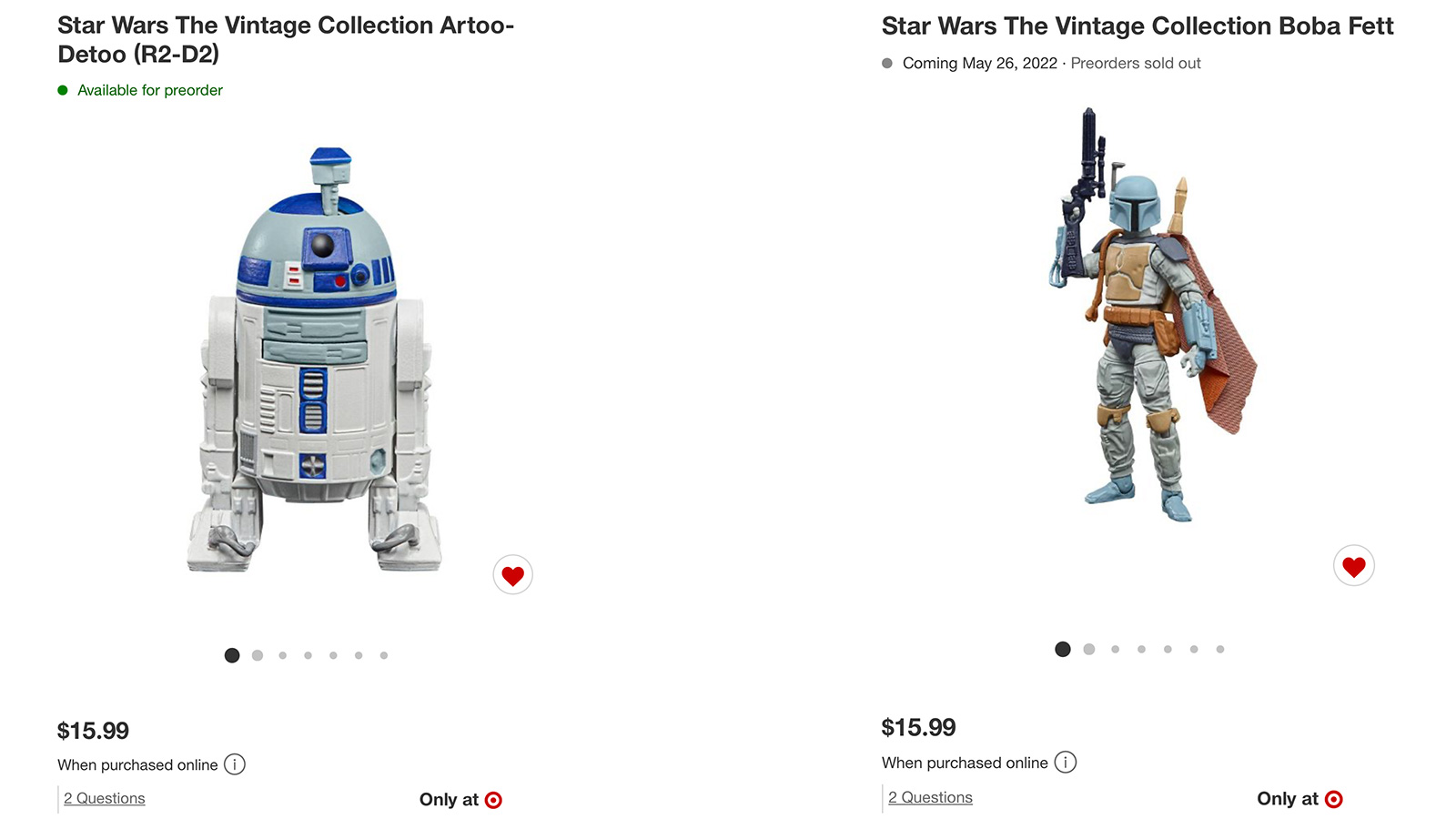 New Release Date 5/26 - Target Exclusive TVC 3.75-Inch Droids Inspired Boba Fett And R2-D2