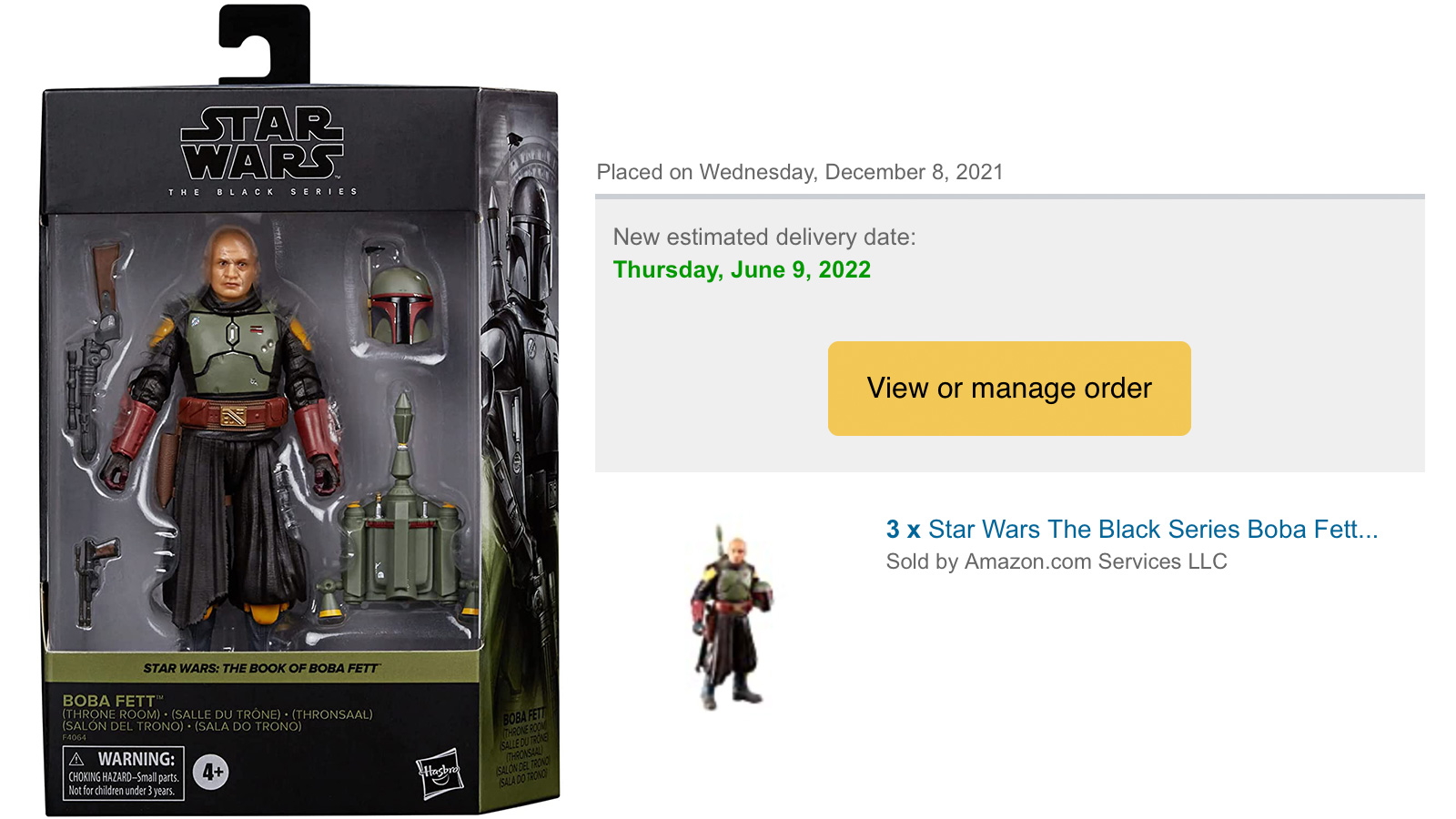 Amazon Starting To Ship Out Preorders Of TBS 6-Inch Deluxe Boba Fett (Throne Room) Figure
