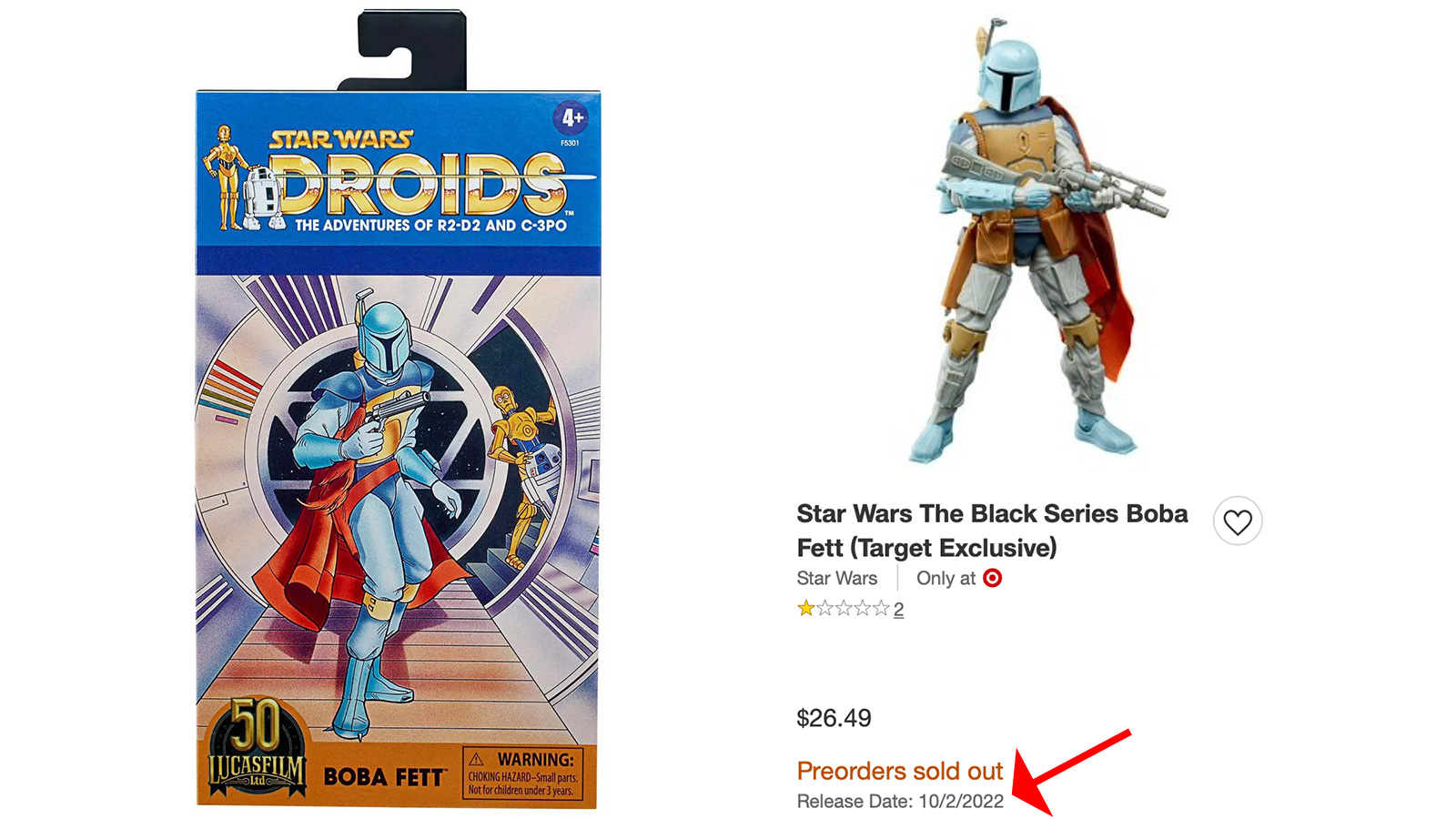 Target Puts A Release Date On Exclusive TBS 6-Inch Droids Inspired Boba Fett