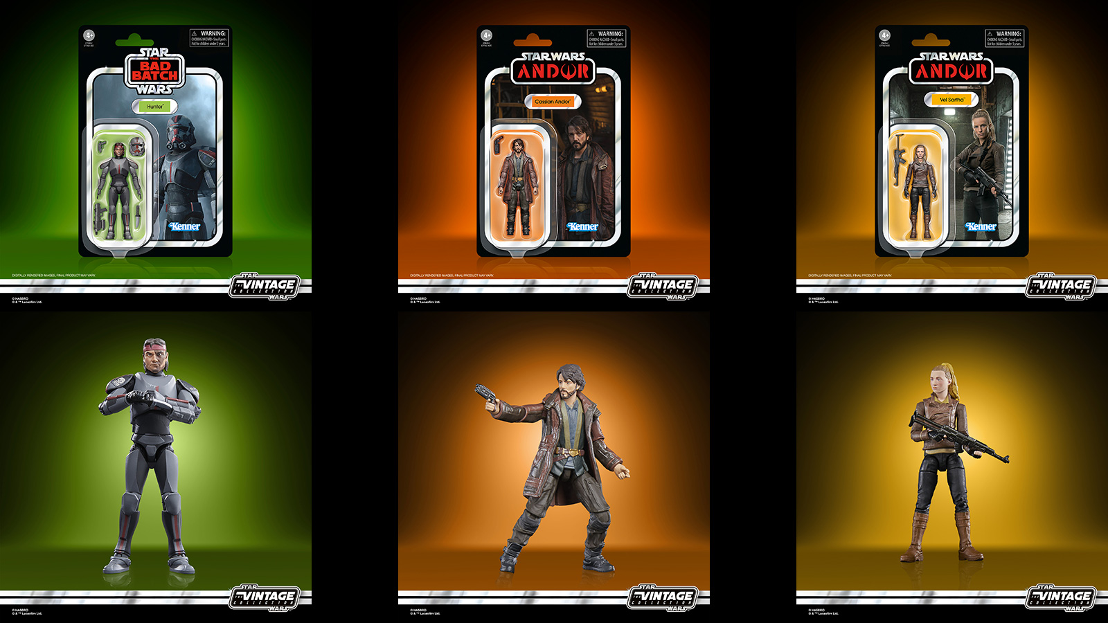 Press Release - The Vintage Collection 3.75-Inch Hunter, Cassian Andor, And Ver Sartha