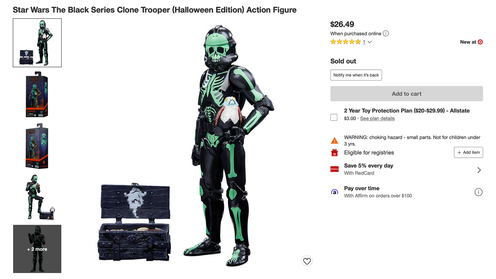 Target Exclusive TBS 6-Inch Trooper (Halloween Edition) Product Page Live - No Preorders Yet