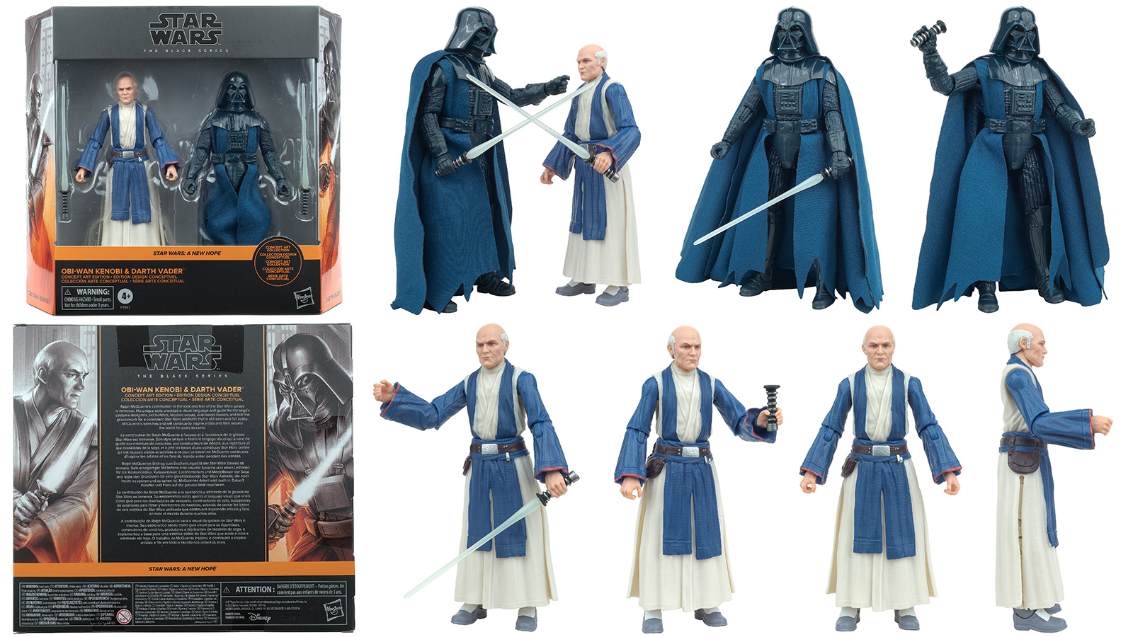 New Photos - Disney Exclusive TBS 6-Inch A New Hope Obi-Wan Kenobi & Darth Vader (Concept Art Edition) Set