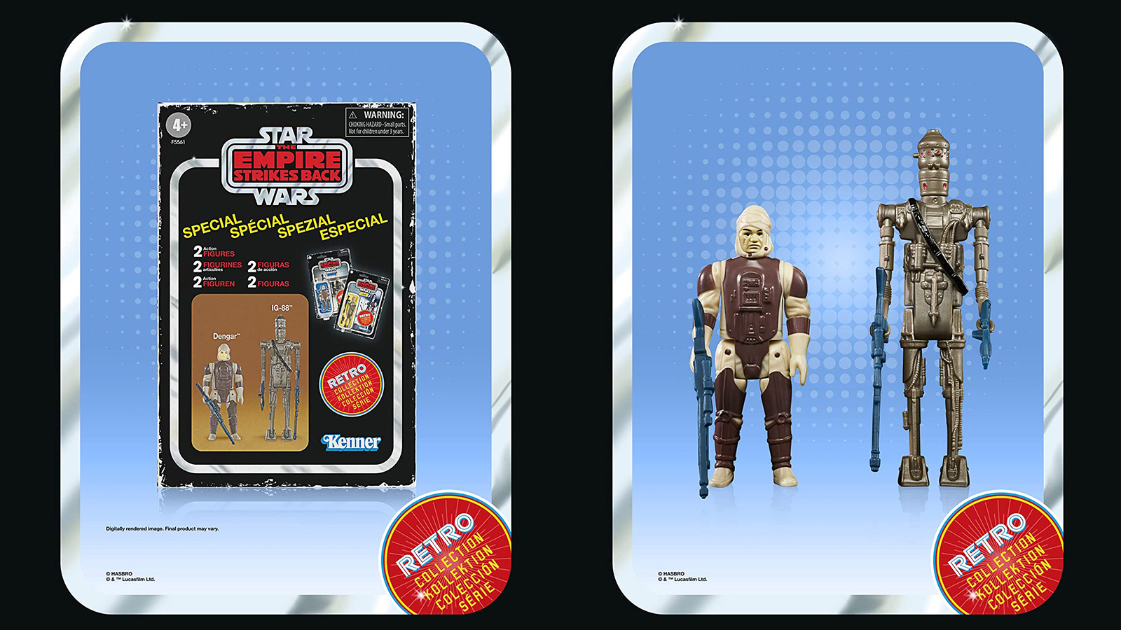 Now Shipping From Amazon - Exclusive Retro Collection Special Bounty Hunters Dengar & IG-88 2-Pack
