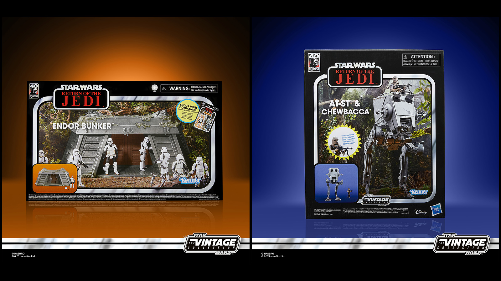 Entertainment Earth - TVC 3.75-Inch Endor Bunker Playset And Exclusive AT-ST & Chewbacca Set