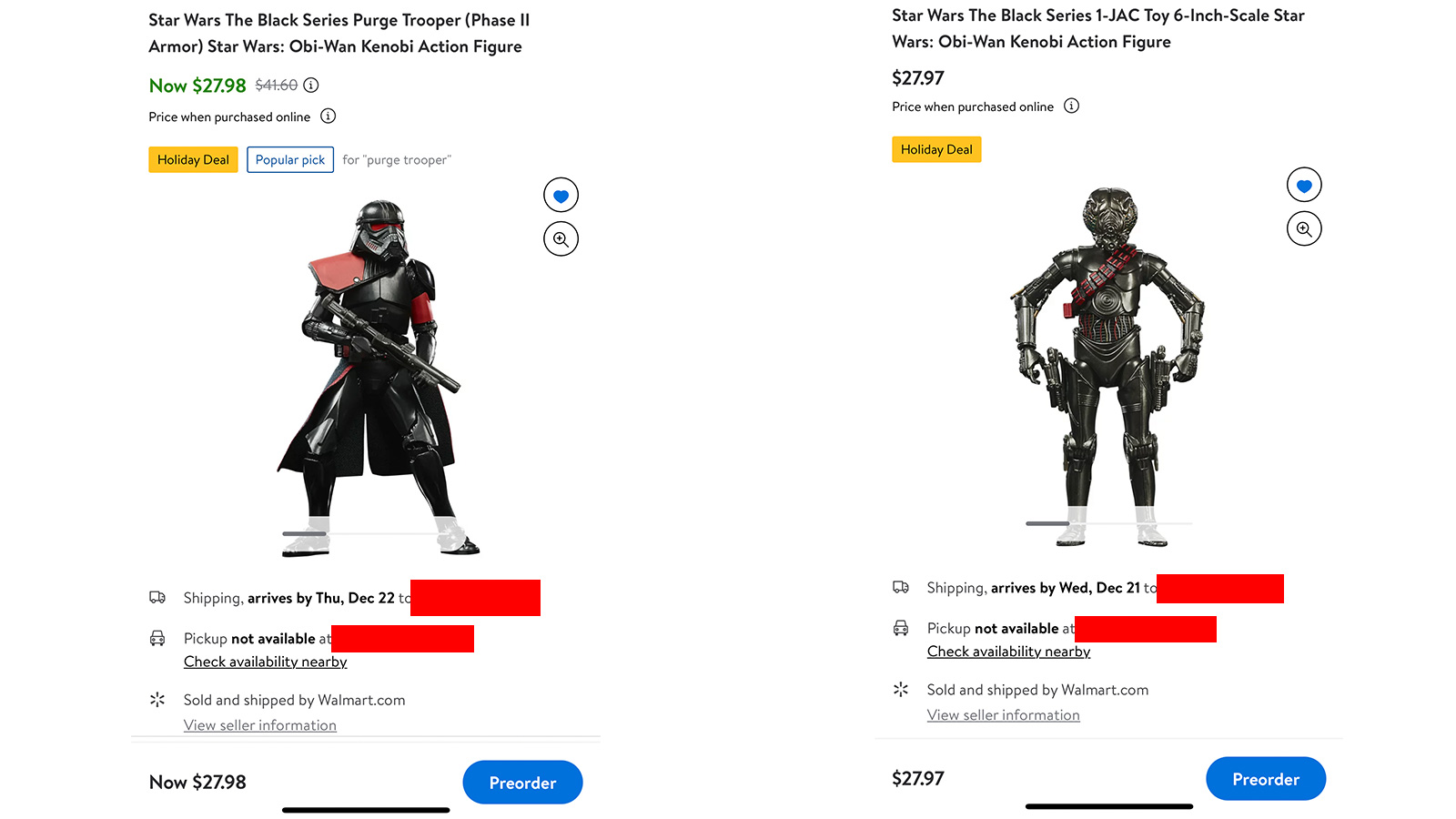 Back Up For Preorder - Walmart Exclusive TBS 6-Inch Purge Trooper (Phase II Armor) And 1-JAC - Arrives 12/22
