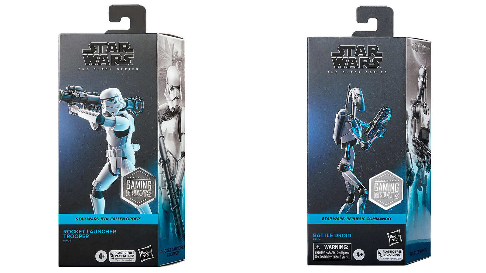 In Stock At Game Stop - New Exclusive TBS 6-Inch Gaming Greats Rocket Launcher Trooper & Republic Commando Battle Droid