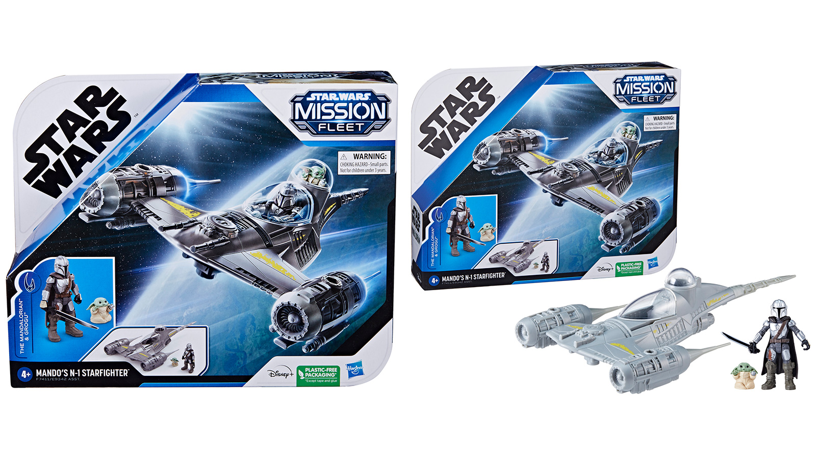 We received a Press Release and Press Photos for the newly announced Mission Fleet Mando’s N-1 Starfighter Speed Run Set. There are no preorders and it is suppose to hit retailers Spring 2023. Press Release: • STAR WARS MISSION FLEET MANDO'S N-1 STARFIGHTER SPEED RUN (HASBRO/Age 4 years & up/Approx. Retail Price: $22.99/Available: Spring 2023) Blast off into galactic action with the Star Wars Mission Fleet Mando's N-1 Starfighter Grogu & Mandalorian action figure set. This Star Wars toy includes a 2.5-inch-scale Mandalorian figure with fully poseable arms, legs, and head, as well as design and detail inspired by The Mandalorian live-action series on Disney+. This Mission Fleet Star Wars playset also comes with a Darksaber accessory and Grogu figure, affectionately referred to as "Baby Yoda" by fans. This Star Wars set comes with The Mandalorian's N-1 Starfighter ship, featuring series-inspired design, an opening cockpit for the Mandalorian toy, and a hatch where Grogu can sit. Place the Mandalorian action figure in the cockpit of the N-1 Starfighter and the Grogu toy inside the hatch to imagine speeding through the galaxy.