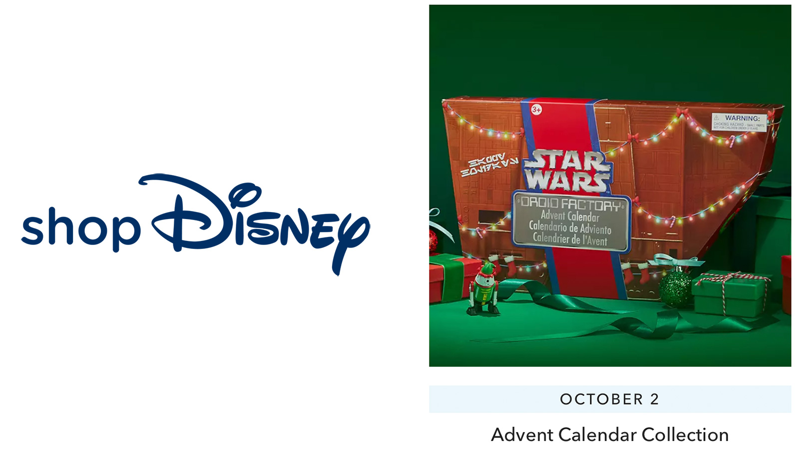 Return Of Disney’s Exclusive Star Wars Droid Factory Advent Calendar & New Holiday R8-H23