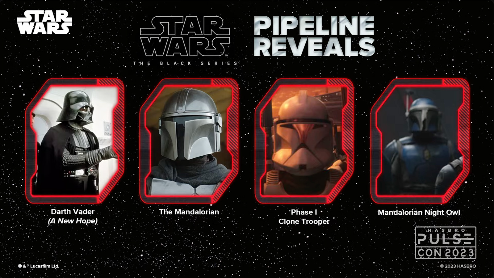 Hasbro Pulse Con 2023 Star Wars The Black Series Pipeline Reveals