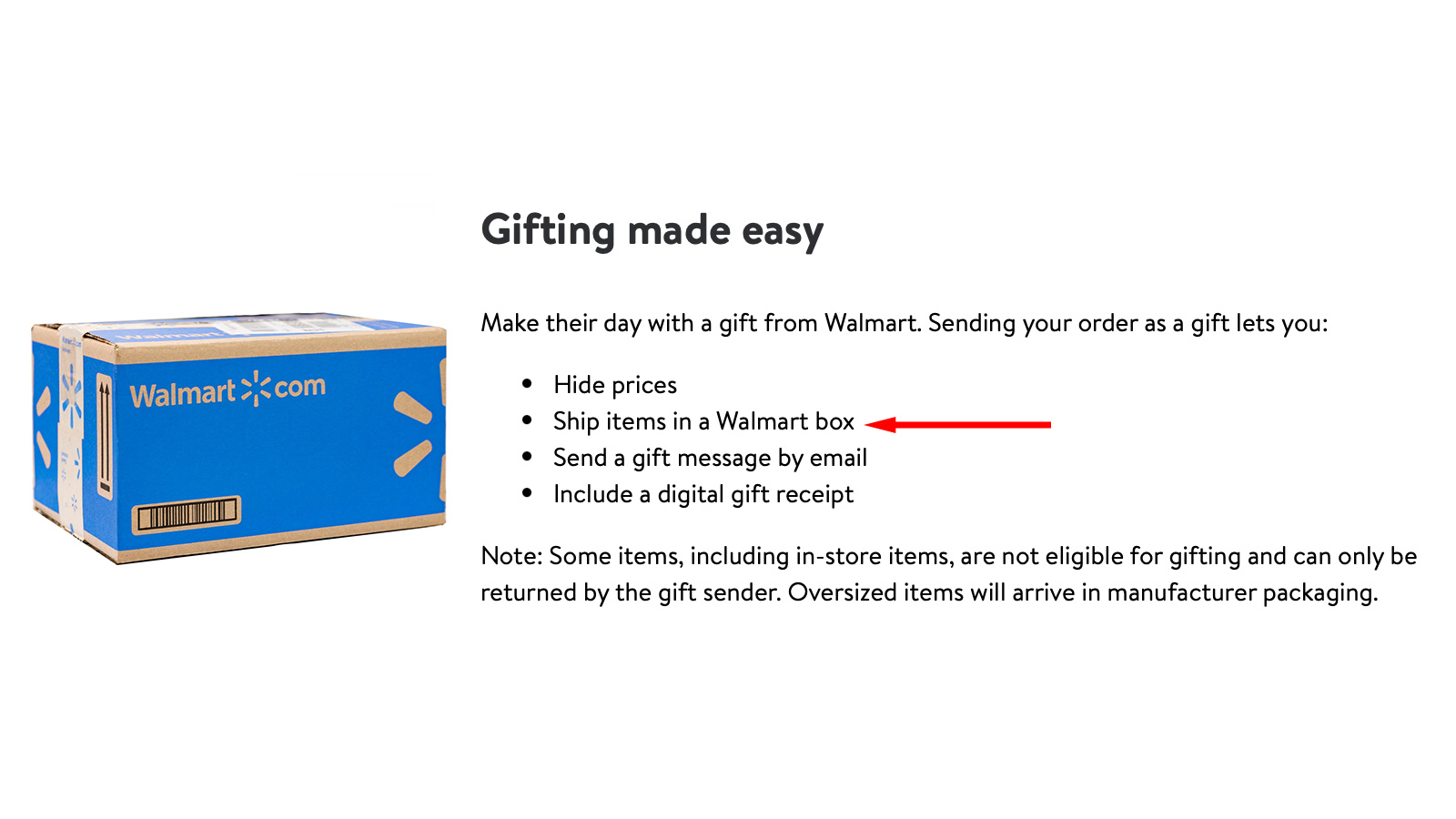 Walmart.com’s Gift Option May Be Your Only Hope For A Shipping Box