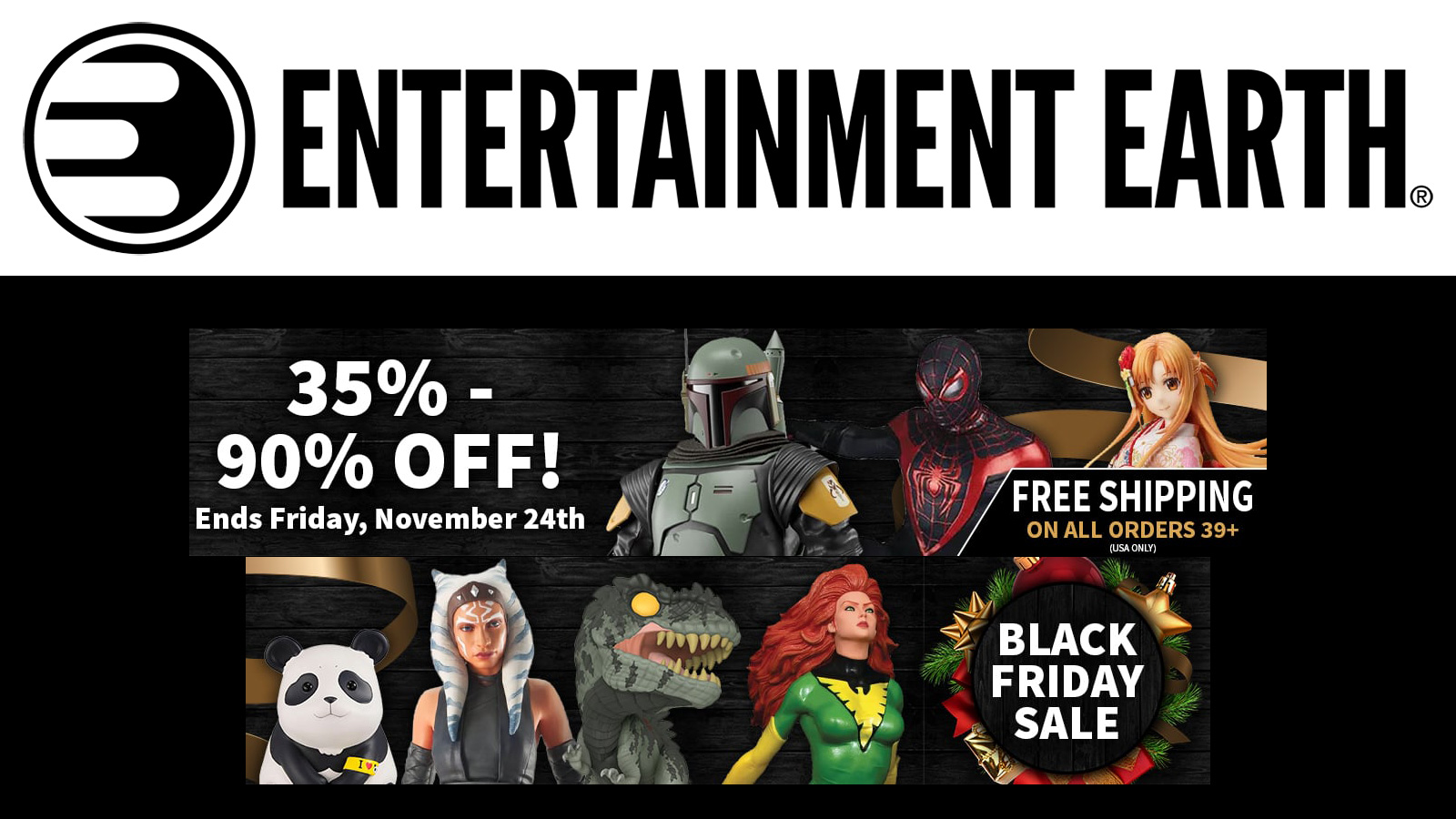 Entertainment Earth’s 2023 Black Friday Sale Begins & Free Shipping On Orders Of $39+