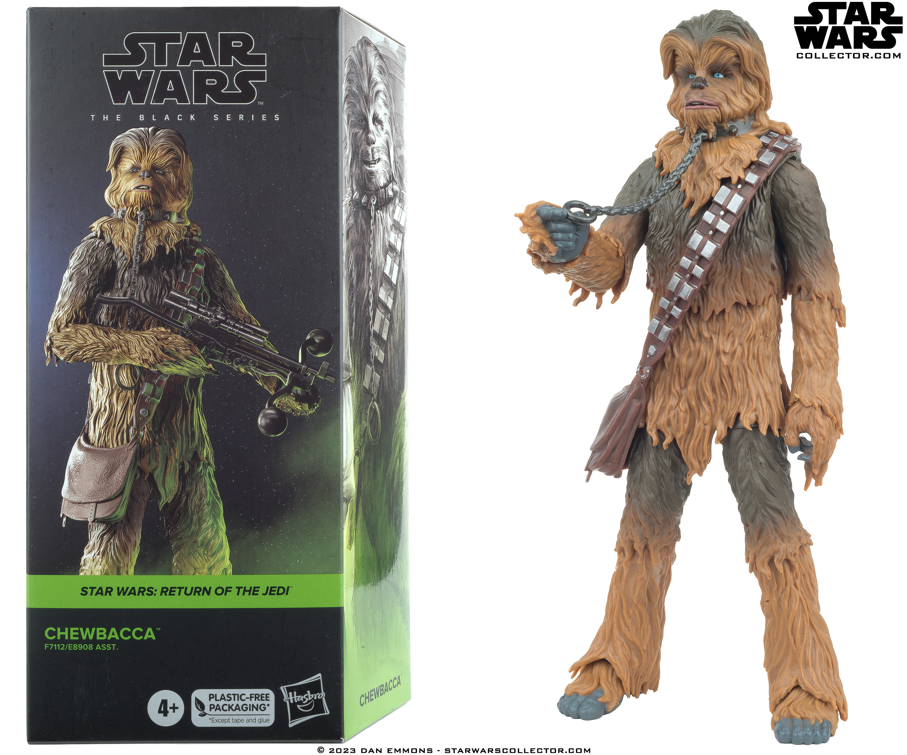 Slight Change Between TBS 6-Inch Carded ROTJ Chewbacca & Boxed ROTJ Chewbacca Figures