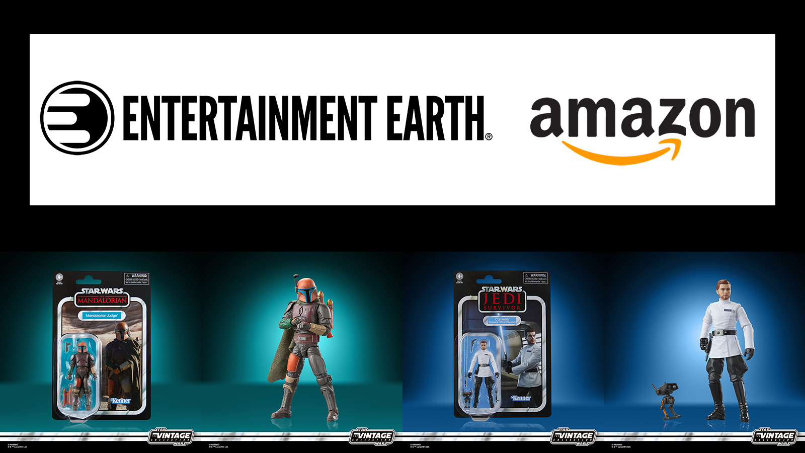 Preorder Now At Entertainment Earth & Amazon - New Exclusive TVC Mandalorian Judge & Cal Kestis
