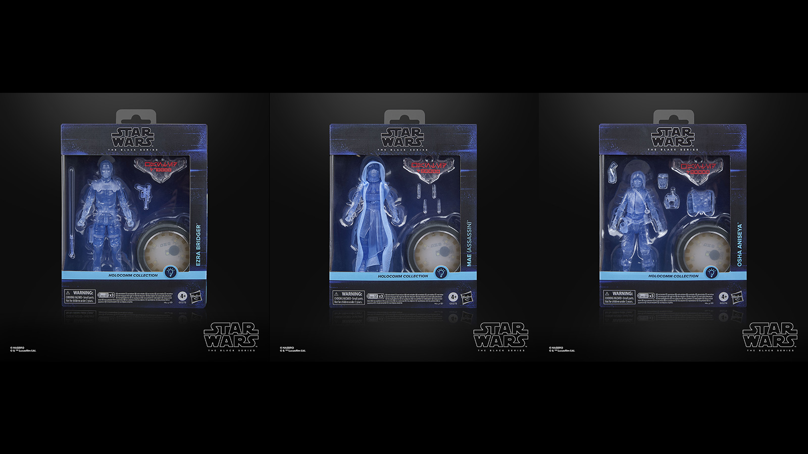 Press Release - Exclusive TBS 6-Inch Holocomm Collection Ezra, Mae, And Osha