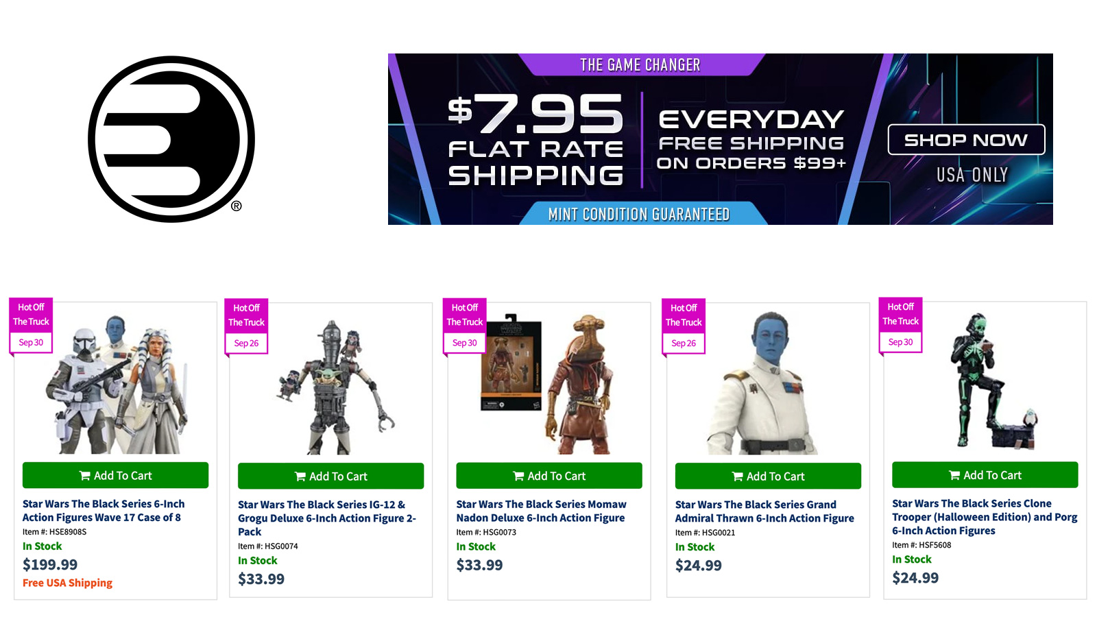 New Products Are Now In Stock At Entertainment Earth - Save 10% With Our Link