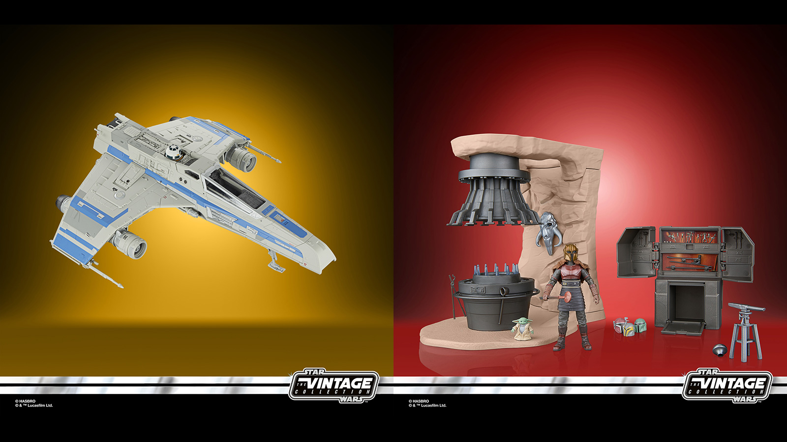 In Stock At Disney Store - Exclusive TVC New Republic E-Wing & Armorer’s Forge Playset