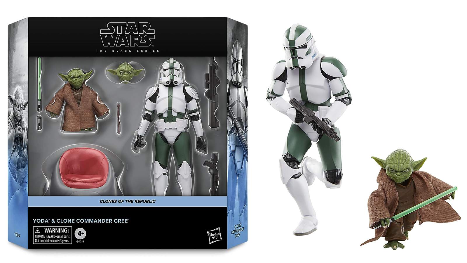 Available 11/17/24 At 11AM ET - Exclusive TBS 6-Inch Yoda and Clone Commander Gree