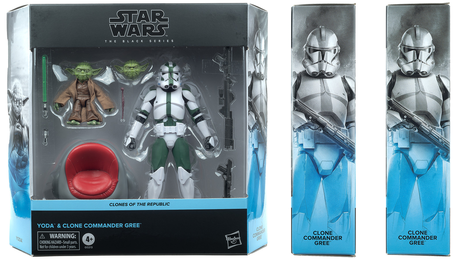 Variant - Exclusive The Black Series 6-Inch Yoda and Clone Commander Gree Set