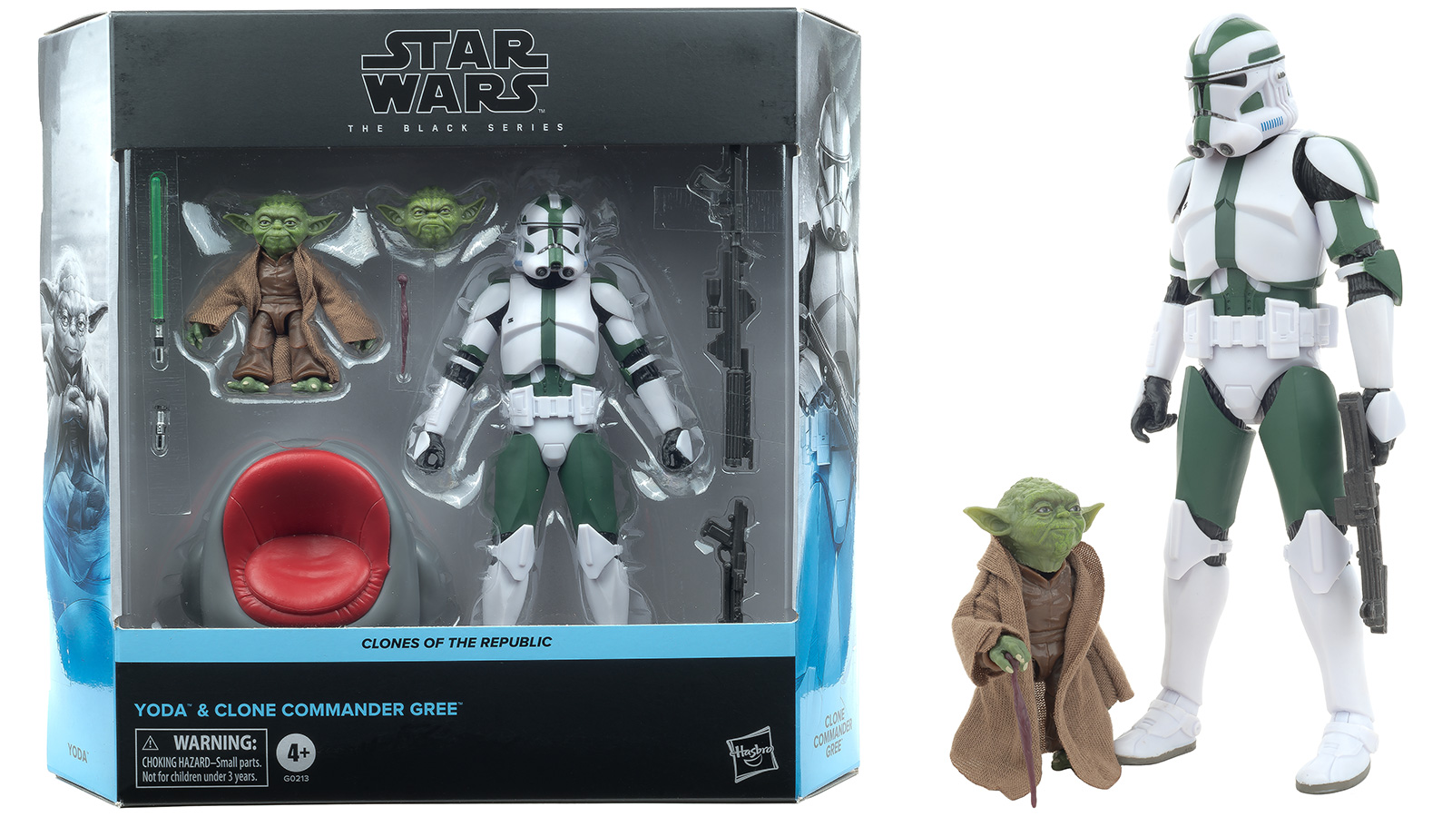 The Black Series 6-Inch Colorways Hasbro Pulse & Disney Exclusive Yoda & Clone Commander Gree