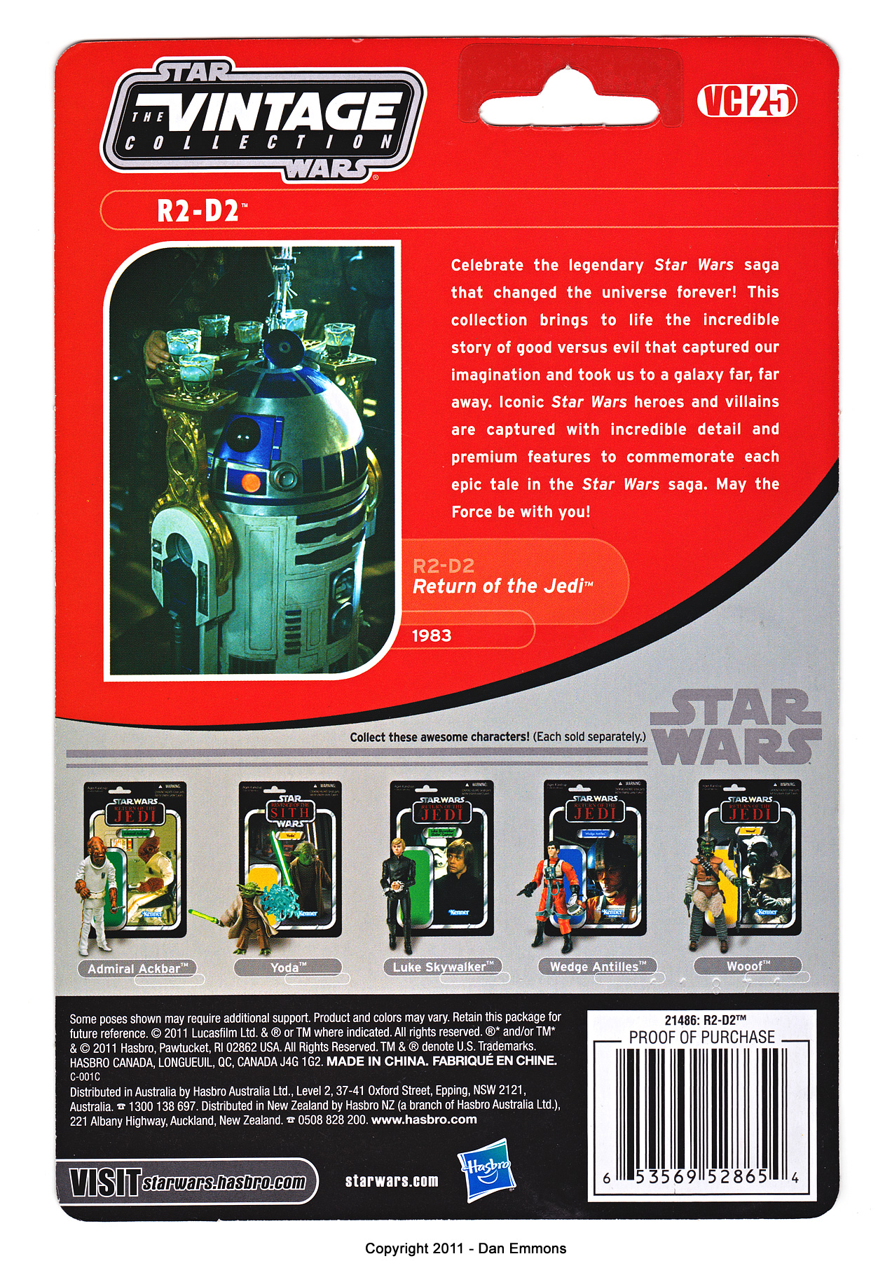 The Vintage Collection - VC25: R2-D2 - Variation - Logos Removed From Back Of Card