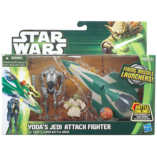 Yoda's Jedi Attack Fighter With Yoda & Super Battle Droid